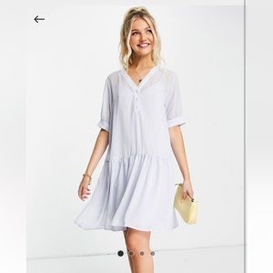 Selected Femme Smock Dress in Light Blue